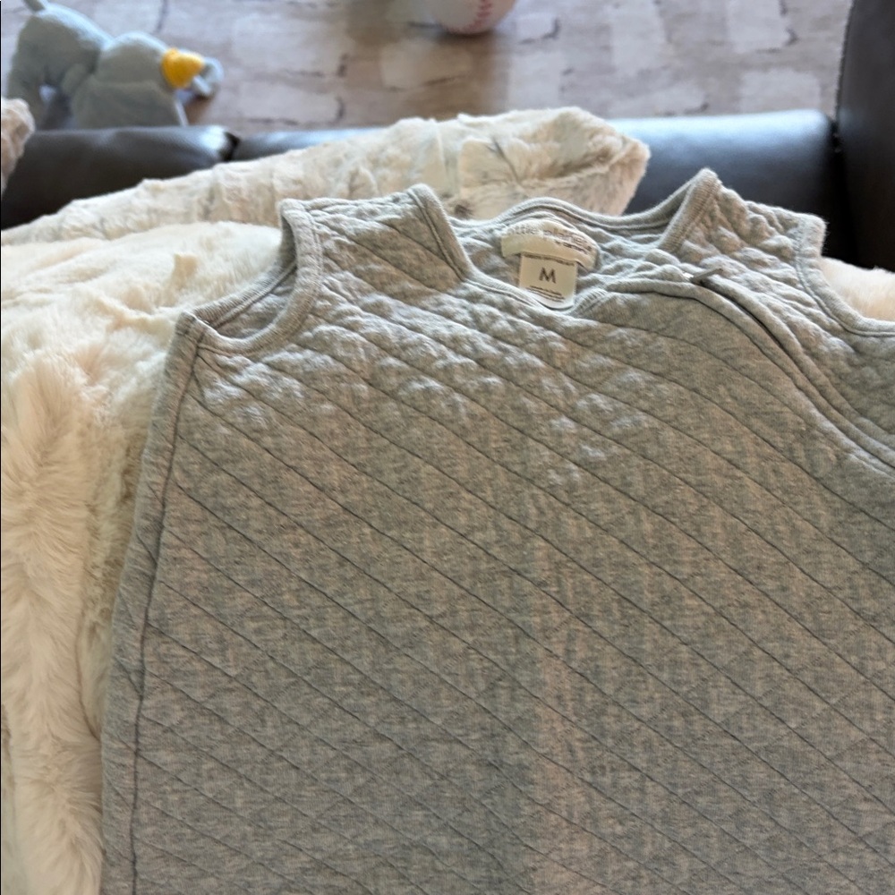 Cozy Quilted Sleeveless Top for Kids in Gray